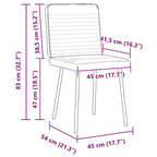 vidaXL Lot de 4 chaises de salle à manger robustes Rectangulaire Moderne