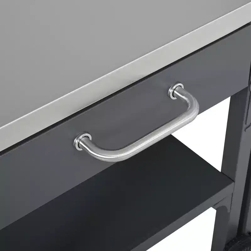 GDFStudio Mavis Chariot de cuisine extérieur pliable en acier inoxydable avec roues