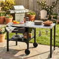 GDFStudio Mavis Chariot de cuisine extérieur pliable en acier inoxydable avec roues