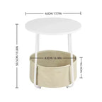 Ensemble de chaise d'appoint FurnitureR avec table basse de rangement, fauteuil en chenille avec table d'appoint ronde, ensemble de meubles de salon pour petits espaces
