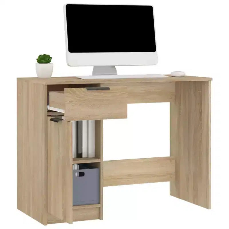 vidaXL Bureau Bois d'ingénierie Chêne Sonoma 100x50x75 cm Bureau