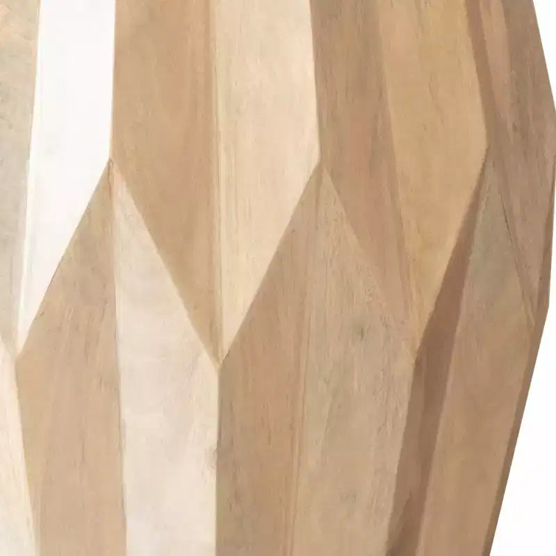 Table d'appoint ronde HomeRoots 23 en bois massif naturel