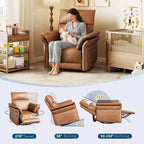 Fauteuil inclinable LinTimes Power Swivel Glider  Fauteuil inclinable individuel moderne, pivotant à 270°, accoudoirs incurvés à double couche, pour salon