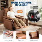 Fauteuil inclinable LinTimes Power Swivel Glider  Fauteuil inclinable individuel moderne, pivotant à 270°, accoudoirs incurvés à double couche, pour salon