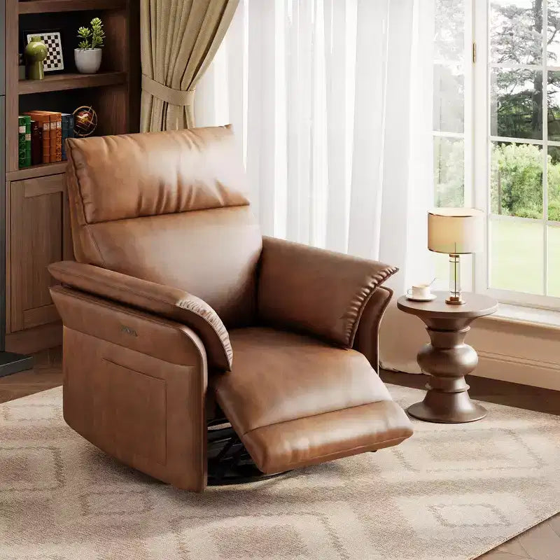 Fauteuil inclinable LinTimes Power Swivel Glider  Fauteuil inclinable individuel moderne, pivotant à 270°, accoudoirs incurvés à double couche, pour salon