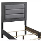 Lit double Passion Furniture Plano avec cadre en bois gris