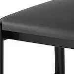 Lot de 2 tabourets de bar hauteur comptoir, tabourets d'îlot de cuisine rembourrés en cuir PU avec repose-pieds et pieds en métal, chaises de bar capacité 136 kg