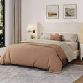 Velvet Tufted Wingback Bed Frame  Upholstered Platform Bed with Strong Wood Slats, No Box Spring Needed, Easy Assembly