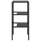 vidaXL Meuble sous-lavabo noir en fer M
