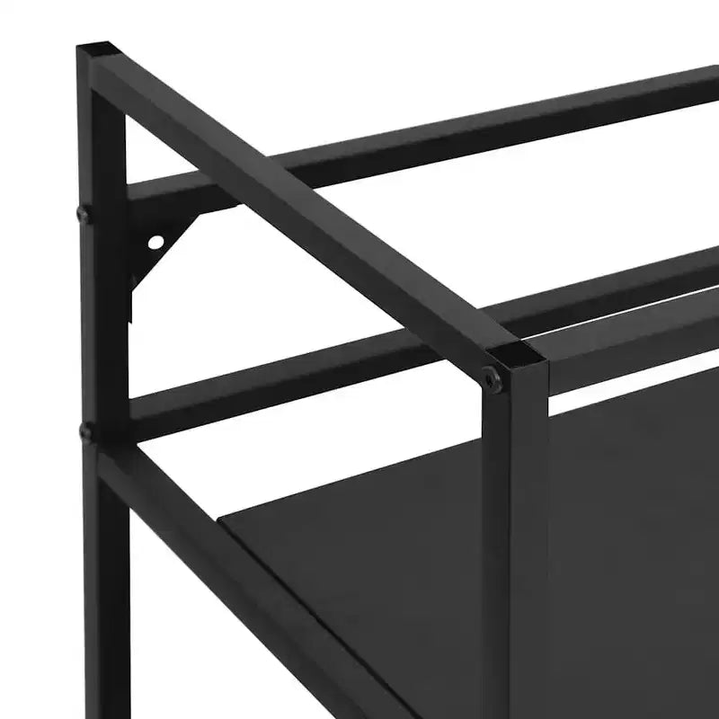 vidaXL Meuble sous-lavabo noir en fer M