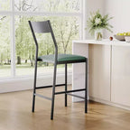 Tabourets de bar modernes en cuir PU, hauteur comptoir de 61 cm, dossier incurvé et repose-pieds, rembourrés, capacité de 136 kg pour la maison ou le bureau