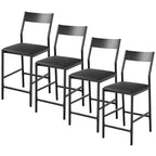 Tabourets de bar modernes en cuir PU, hauteur comptoir de 61 cm, dossier incurvé et repose-pieds, rembourrés, capacité de 136 kg pour la maison ou le bureau