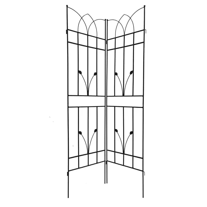 MAYEERTY Lot de 2 treillis de jardin en métal marron antirouille de 180 x 45 cm pour plantes grimpantes