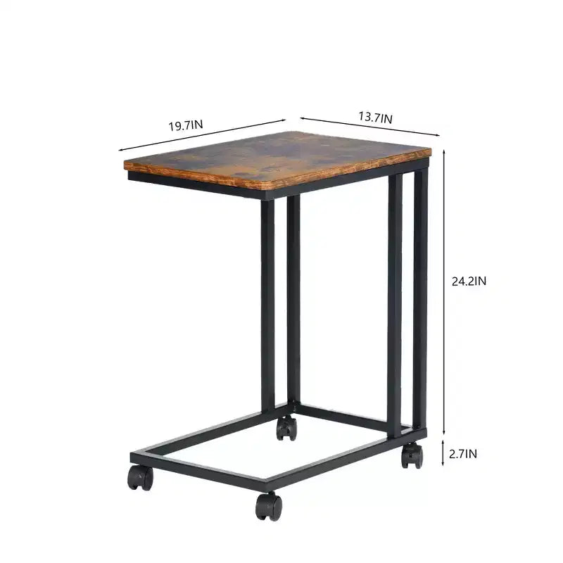 Canapé-lit convertible FurnitureR avec ensemble table d'appoint roulante, canapé moderne en velours côtelé avec table de collation mobile pour salon, appartement, petit espace