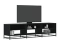 Meuble TV noir 180x40x46 cm bois d'ingénierie