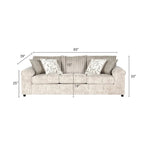 Ensemble canapé, causeuse et fauteuil câlin en velours côtelé à grosses côtes Nason de Roundhill Furniture