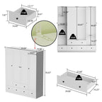 Armoire penderie placard 59L Grande armoire autonome blanche