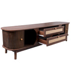 Meuble TV en rotin de style ferme moderne