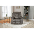 Fauteuil inclinable releveur gris chenille, massage, porte-gobelet escamotable