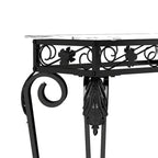Console moderne en verre et métal pour entrée avec rangement et montage facile