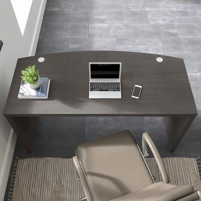Bureau d'ordinateur de 60 pouces avec façade incurvée