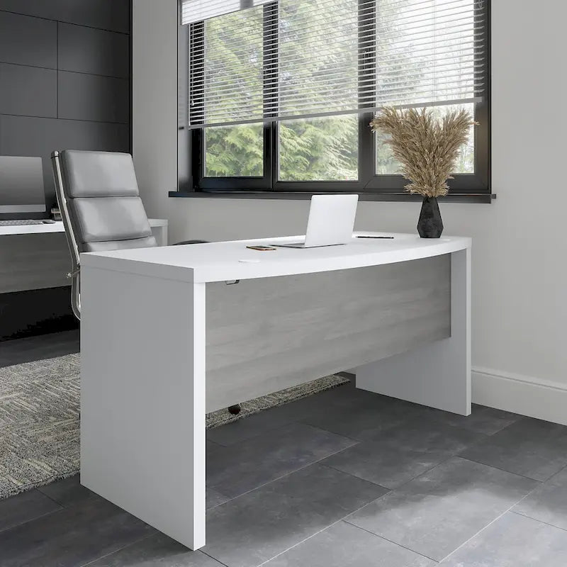 Bureau d'ordinateur de 60 pouces avec façade incurvée