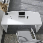 Bureau d'ordinateur de 60 pouces avec façade incurvée
