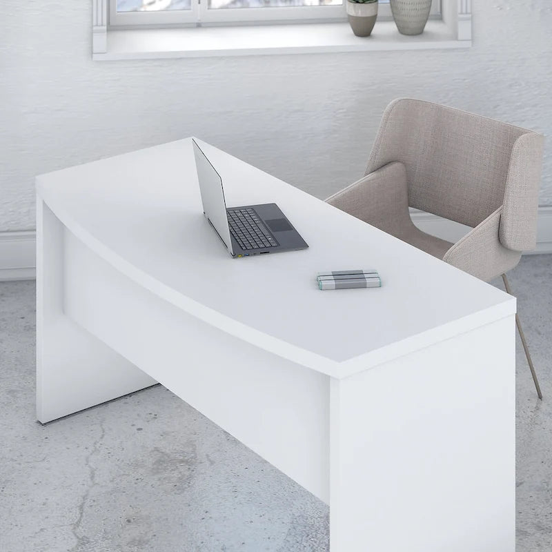 Bureau d'ordinateur de 60 pouces avec façade incurvée