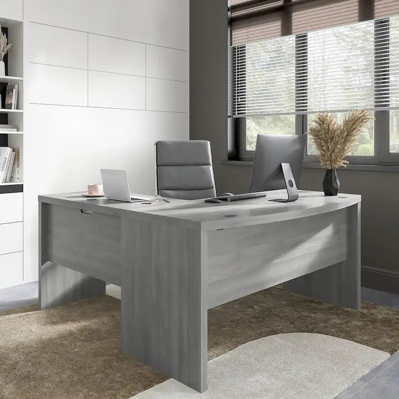Bureau d'ordinateur de 60 pouces avec façade incurvée
