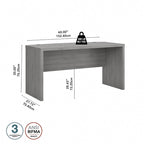 Bureau d'ordinateur de 60 pouces avec façade incurvée