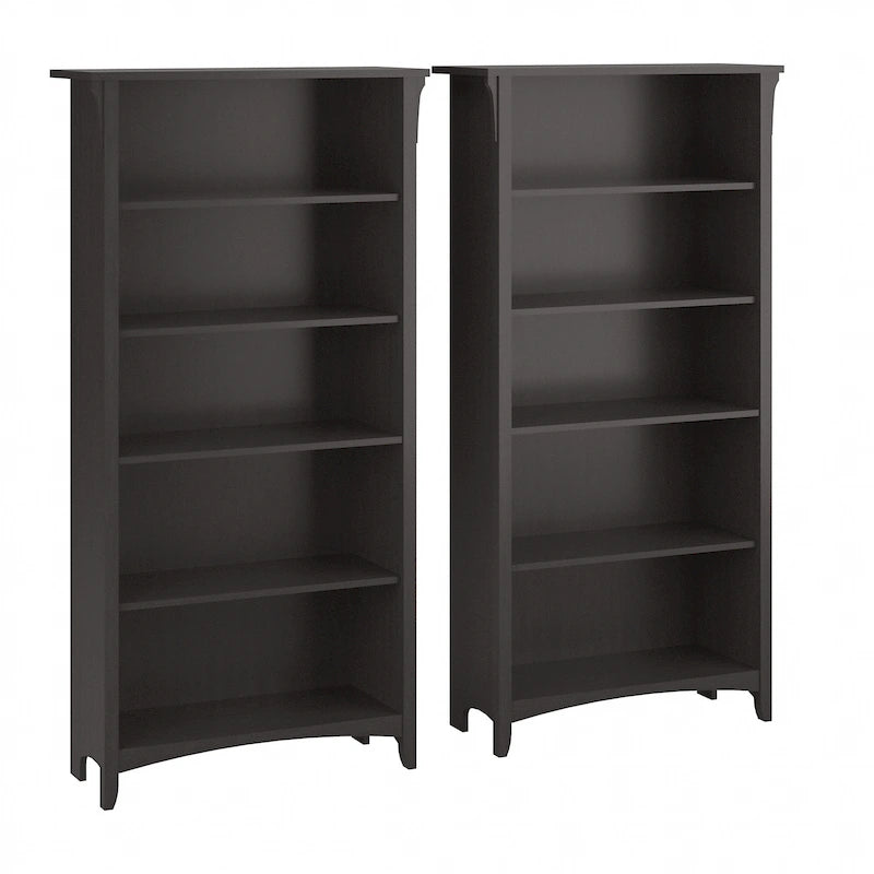Bibliothèque haute à 5 étagères Salinas (lot de 2) de Bush Furniture