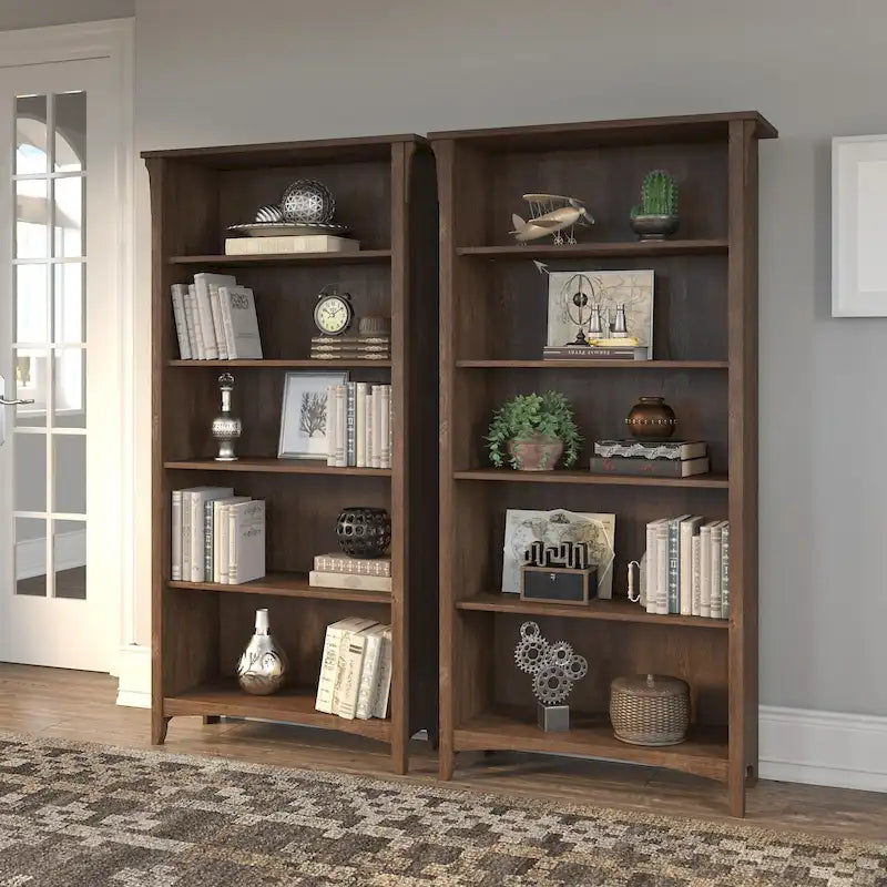 Bibliothèque haute à 5 étagères Salinas (lot de 2) de Bush Furniture