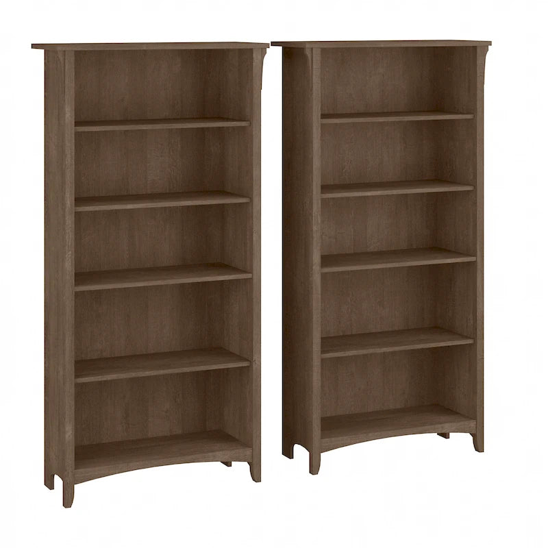 Bibliothèque haute à 5 étagères Salinas (lot de 2) de Bush Furniture