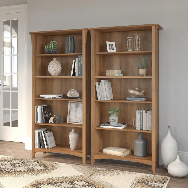 Bibliothèque haute à 5 étagères Salinas (lot de 2) de Bush Furniture