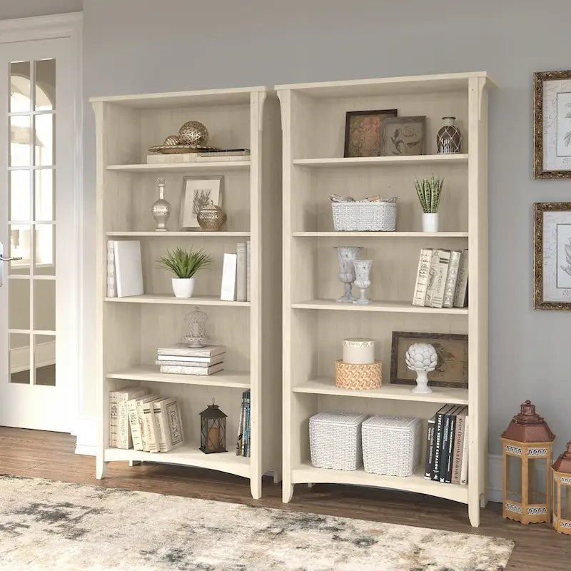 Bibliothèque haute à 5 étagères Salinas (lot de 2) de Bush Furniture