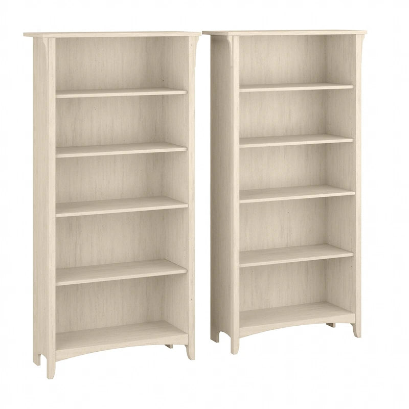 Bibliothèque haute à 5 étagères Salinas (lot de 2) de Bush Furniture