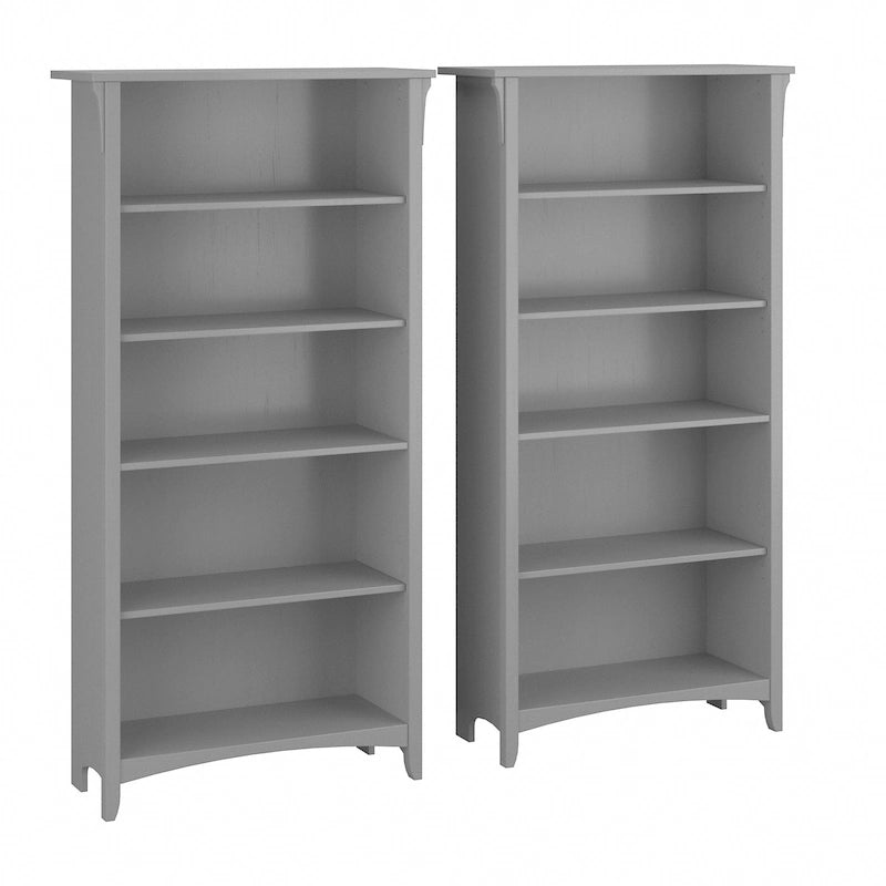 Bibliothèque haute à 5 étagères Salinas (lot de 2) de Bush Furniture