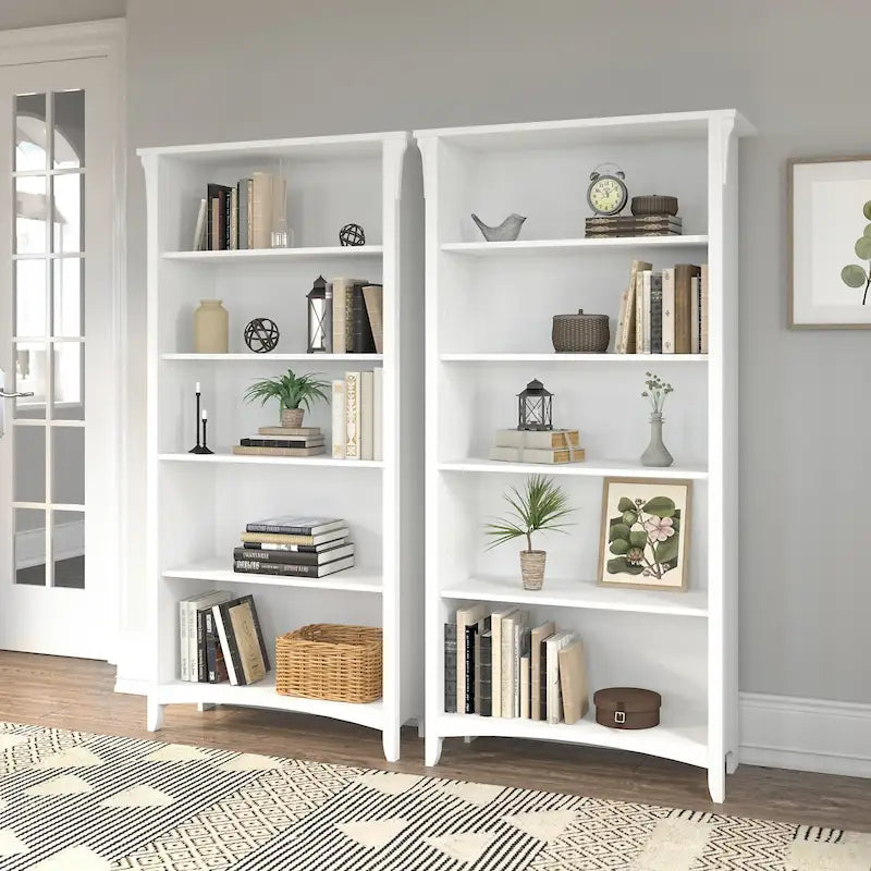 Bibliothèque haute à 5 étagères Salinas (lot de 2) de Bush Furniture