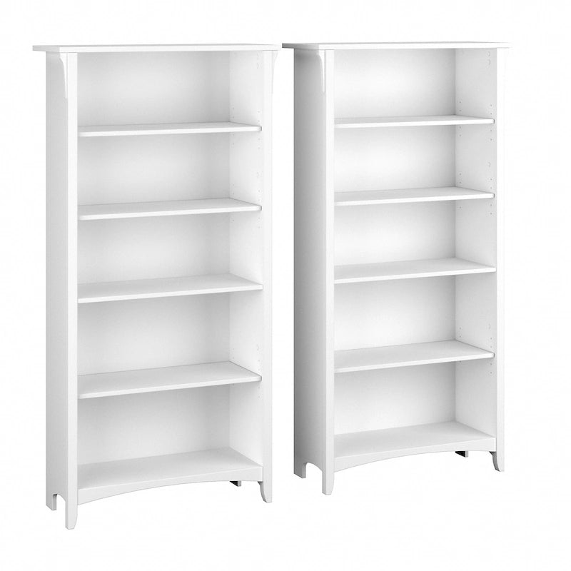 Bibliothèque haute à 5 étagères Salinas (lot de 2) de Bush Furniture