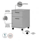 Bureau d'angle 60W (avec meuble de rangement à roulettes)