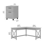 Bureau d'angle 60W (avec meuble de rangement à roulettes)