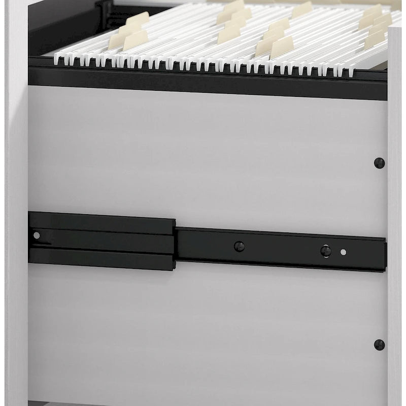 Bureau d'angle 60W (avec meuble de rangement à roulettes)