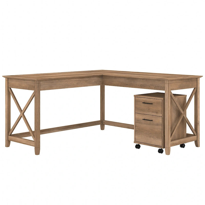 Bureau d'angle 60W (avec meuble de rangement à roulettes)