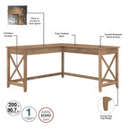 Bureau d'angle 60W (avec meuble de rangement à roulettes)