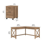 Bureau d'angle 60W (avec meuble de rangement à roulettes)