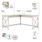 Bureau d'angle 60W (avec meuble de rangement à roulettes)