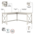 Bureau d'angle 60W (avec meuble de rangement à roulettes)