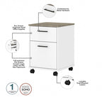 Bureau d'angle 60W (avec meuble de rangement à roulettes)