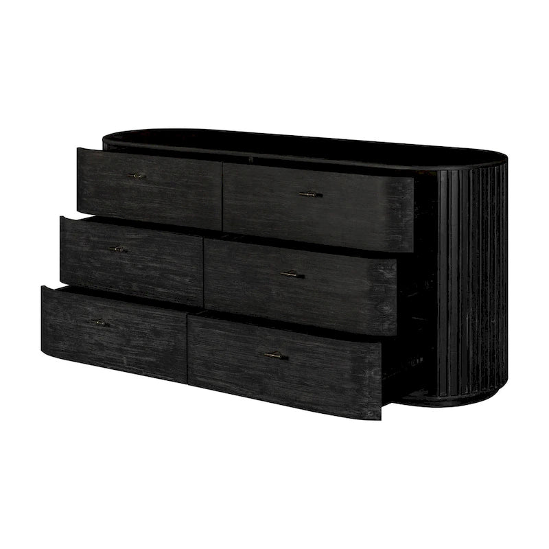 Commode moderne en acacia noir