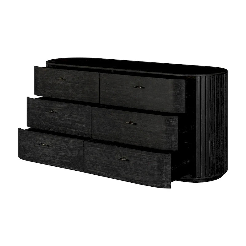 Commode moderne en acacia noir